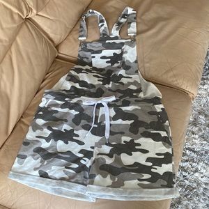 Camouflage Overall Shorts
